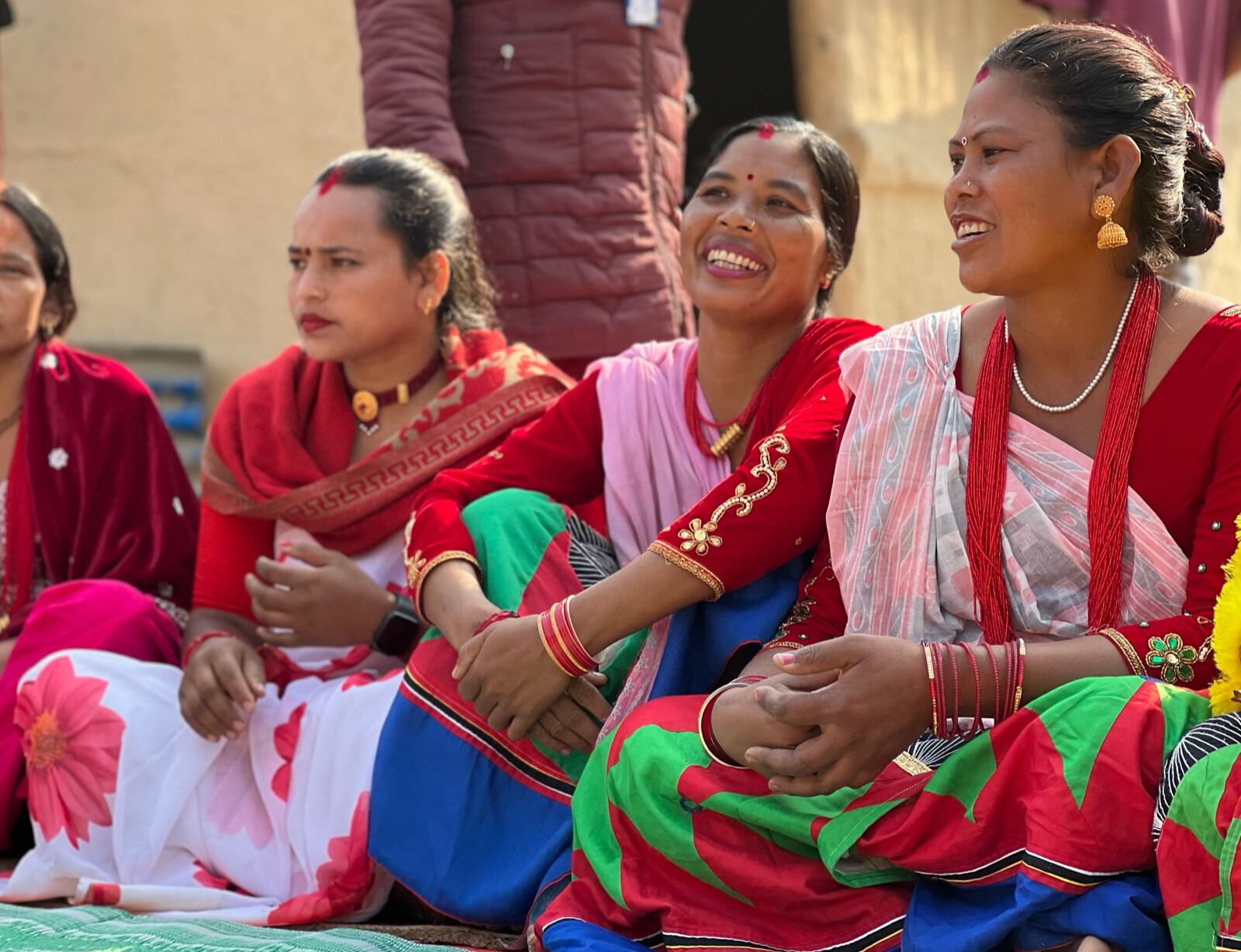 Tharu women in their traditional dress
